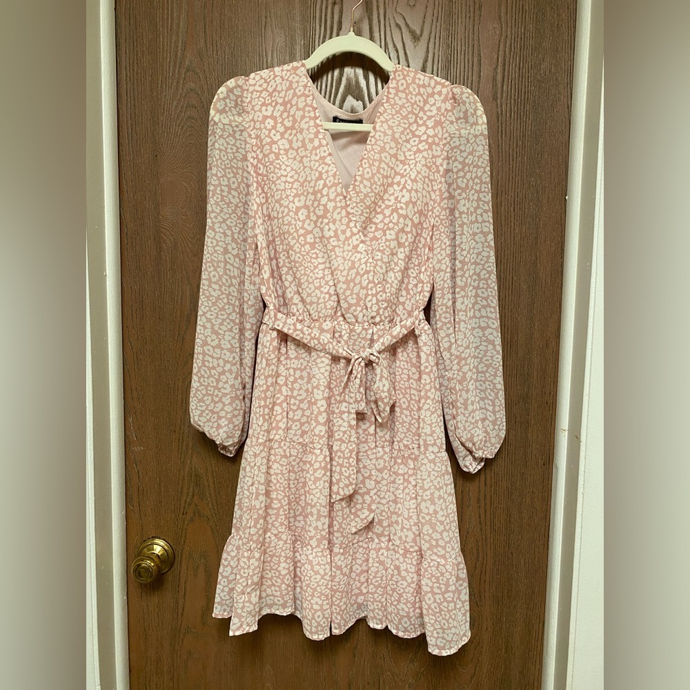 Pink Leopard Print Dress